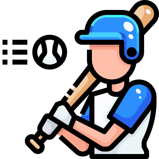Illustration of a batter mid-swing